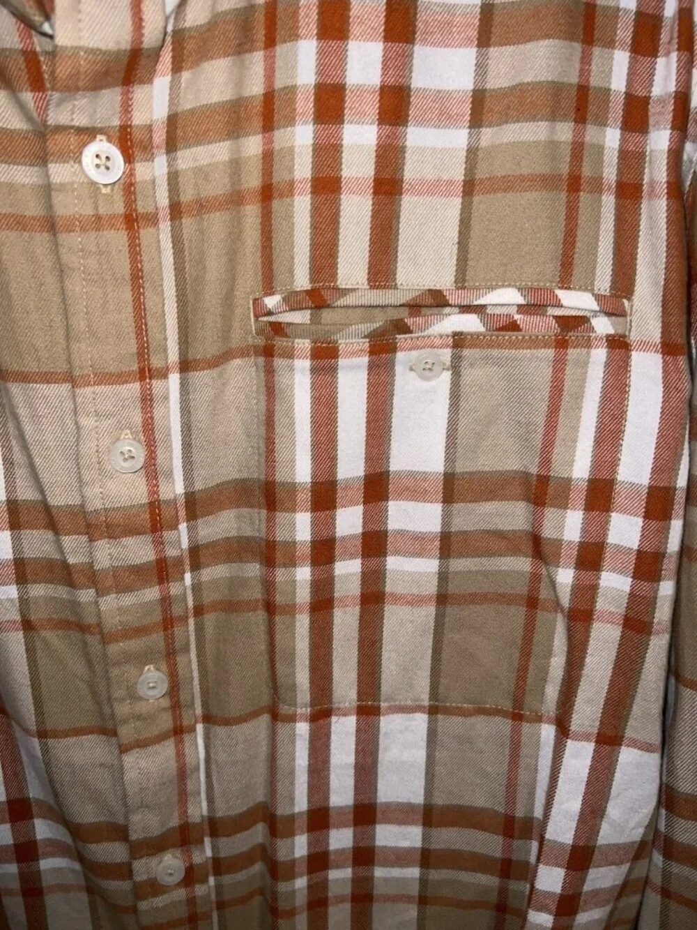THE NORTH FACE Mens Size Plaid Flannel  Button Shirt Long Sleeve Cotton Sz XL